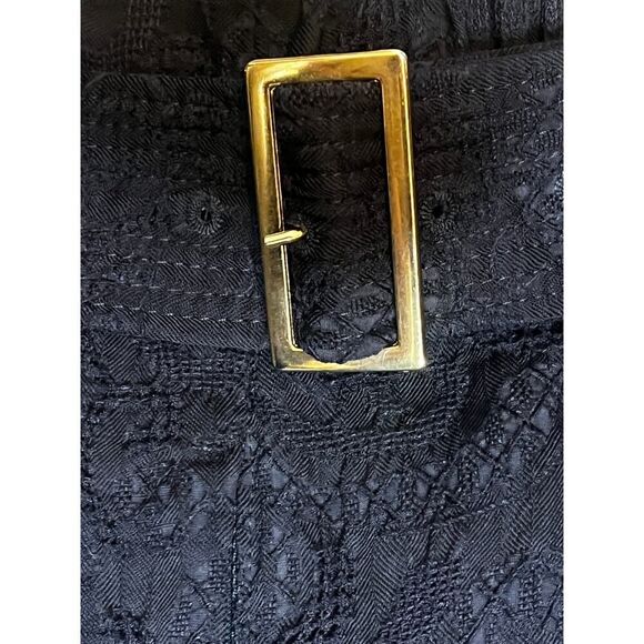 Dries Van Noten Shorts 42 Black Bermuda Jacquard Tapestry Rayon Linen 10-12 - Picture 3 of 7